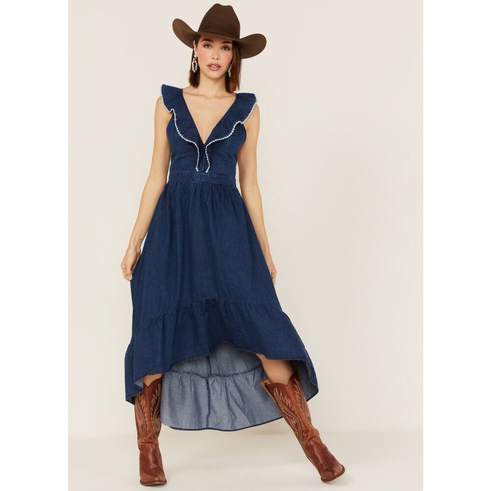 Molly Bracken Blue Maxi Dress*MAKE ME AN OFFER! - Picture 3 of 6